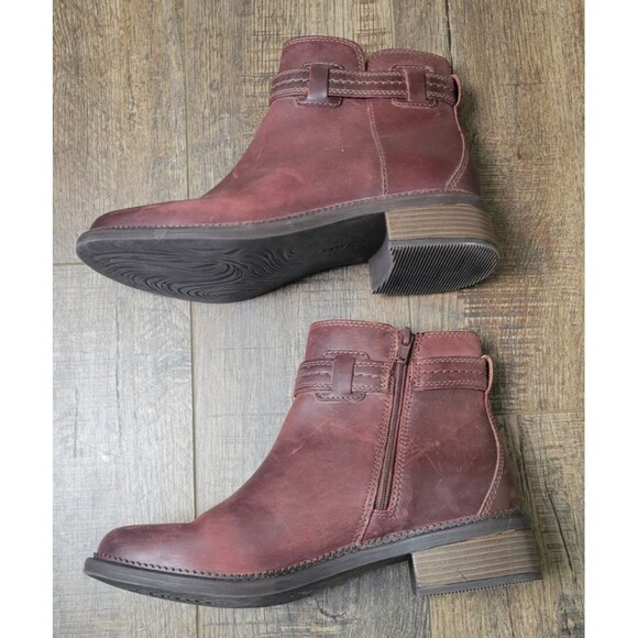 Clarks Womens Maye Ease Comfort Leather Ankle Booties Size 7.5 - Picture 6 of 11